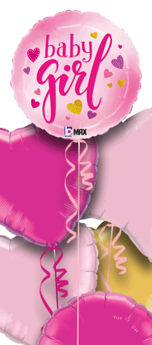 Baby Girls Hearts Balloon