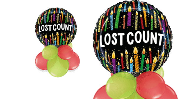 Lost Count Birthday Candles Balloon