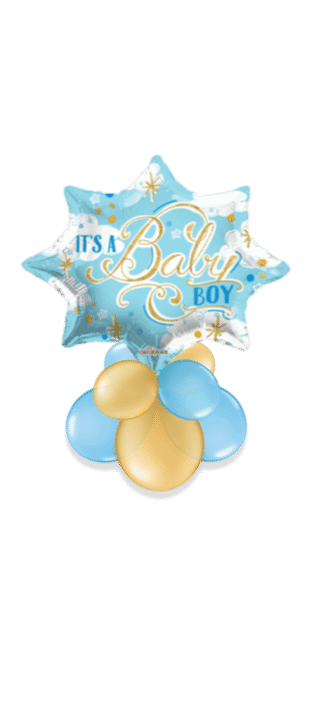 It's a Baby Boy Star Balloon