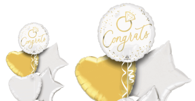 Congrats Gold Ring Balloon