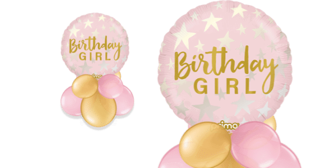 Birthday Girl Stars Balloon