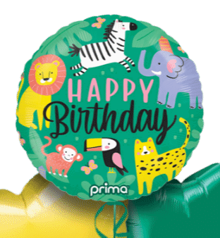 Birthday Jungle Animals Balloon