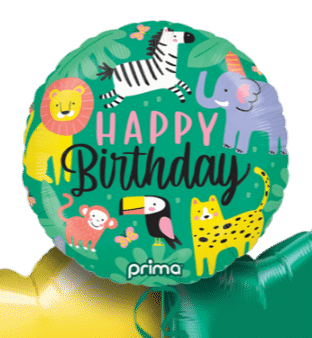 Birthday Jungle Animals Balloon