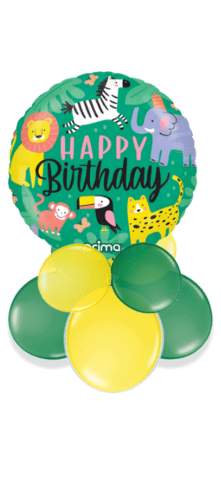 Birthday Jungle Animals Balloon