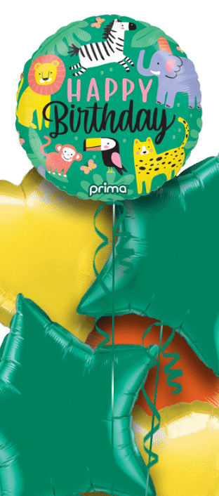 Birthday Jungle Animals Balloon