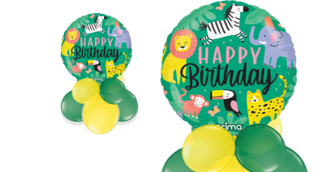 Birthday Jungle Animals Balloon