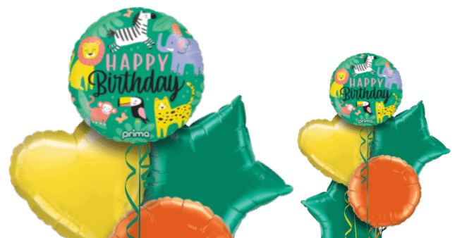 Birthday Jungle Animals Balloon