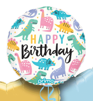 Birthday Pastel Dinosaurs Balloon