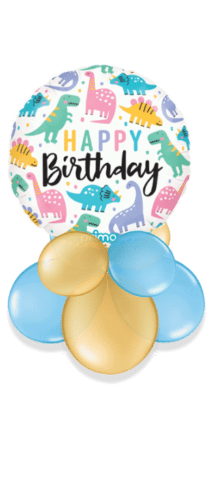 Birthday Pastel Dinosaurs Balloon
