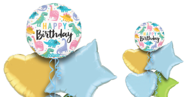 Birthday Pastel Dinosaurs Balloon