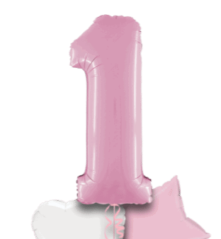 Pastel Pink Big 1 Balloon