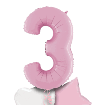 Pastel Pink Big 3 Balloon