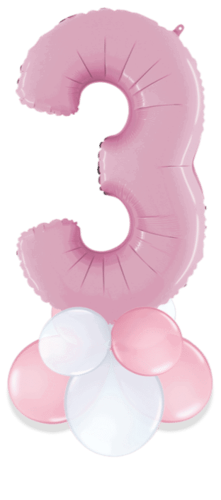 Pastel Pink Big 3 Balloon