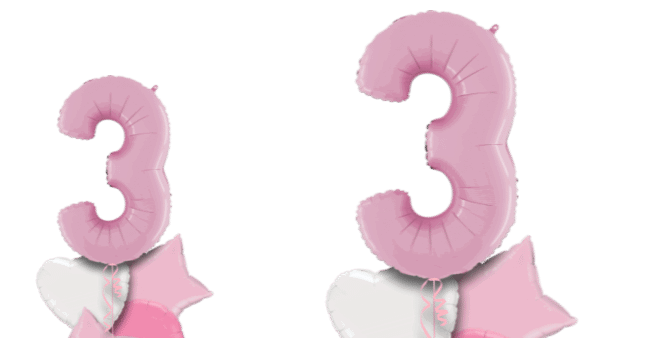 Pastel Pink Big 3 Balloon