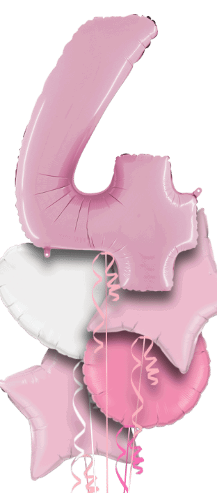Pastel Pink Big 4 Balloon