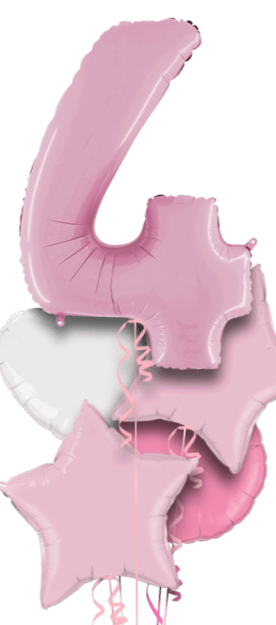 Pastel Pink Big 4 Balloon