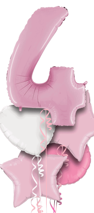 Pastel Pink Big 4 Balloon