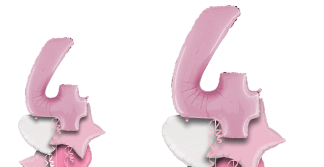Pastel Pink Big 4 Balloon