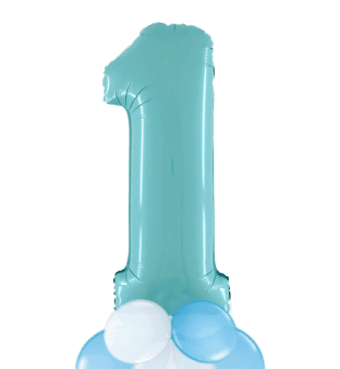 Pastel Blue Big 1 Balloon