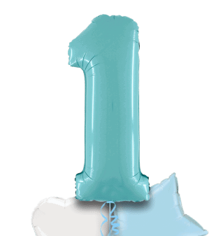 Pastel Blue Big 1 Balloon