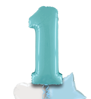Pastel Blue Big 1 Balloon