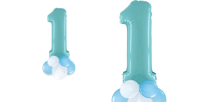 Pastel Blue Big 1 Balloon