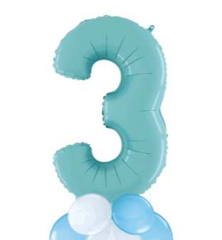 Pastel Blue Big 3 Balloon