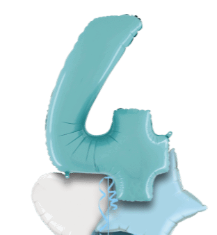 Pastel Blue Big 4 Balloon