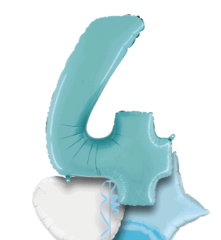 Pastel Blue Big 4 Balloon