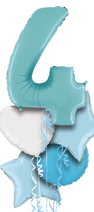 Pastel Blue Big 4 Balloon