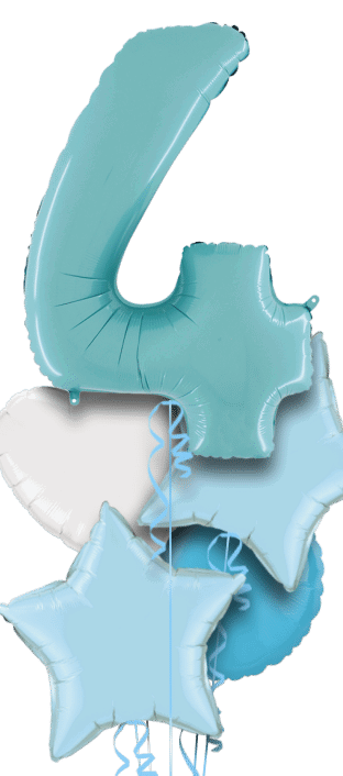 Pastel Blue Big 4 Balloon