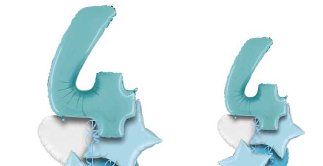 Pastel Blue Big 4 Balloon