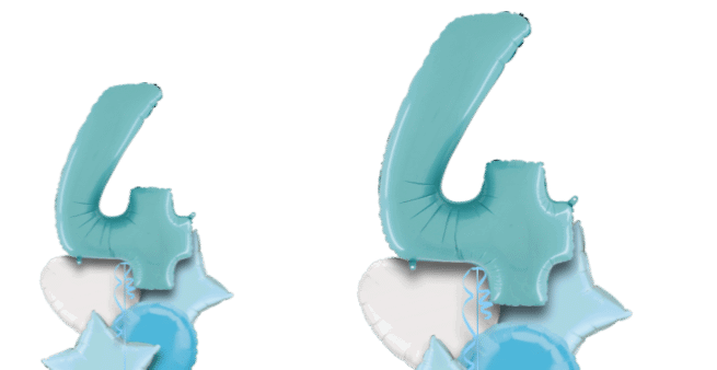 Pastel Blue Big 4 Balloon