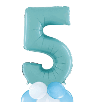 Pastel Blue Big 5 Balloon
