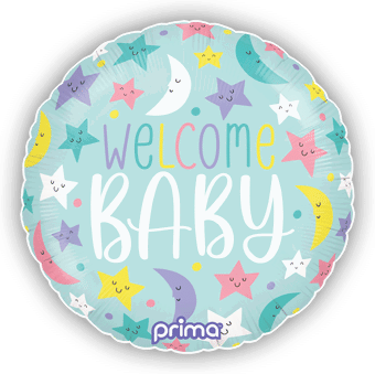 Welcome Baby  Stars and Moons