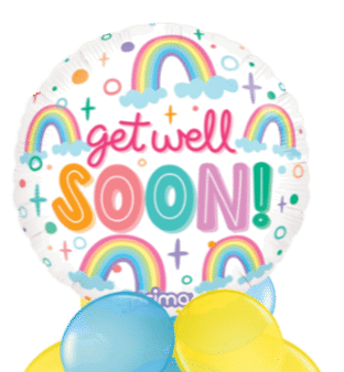 Get Well Soon Rainbows Balloon