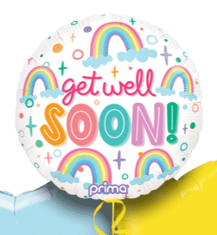 Get Well Soon Rainbows Balloon