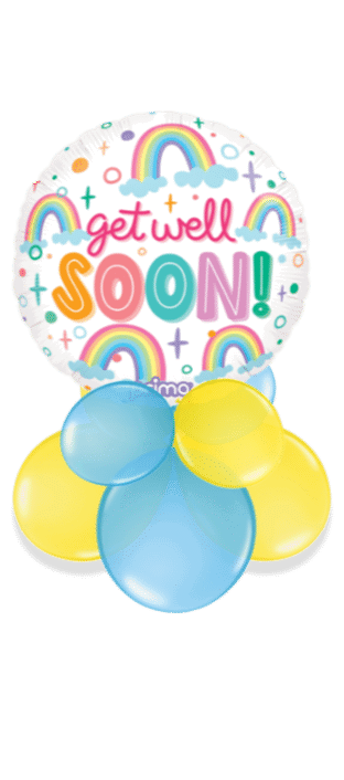 Get Well Soon Rainbows Balloon