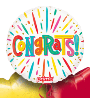 Congrats Colourful Explosion Balloon