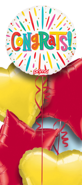 Congrats Colourful Explosion Balloon