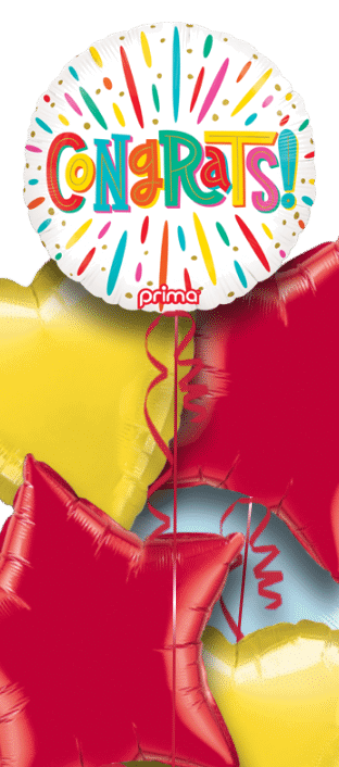 Congrats Colourful Explosion Balloon
