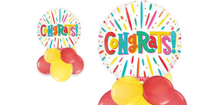 Congrats Colourful Explosion Balloon