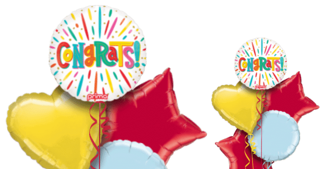 Congrats Colourful Explosion Balloon