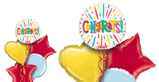 Congrats Colourful Explosion Balloon