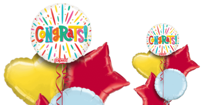 Congrats Colourful Explosion Balloon