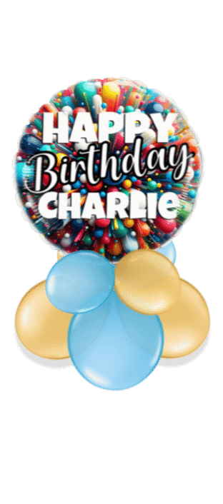 Rainbow Explosion Birthday Balloon