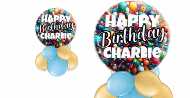 Rainbow Explosion Birthday Balloon