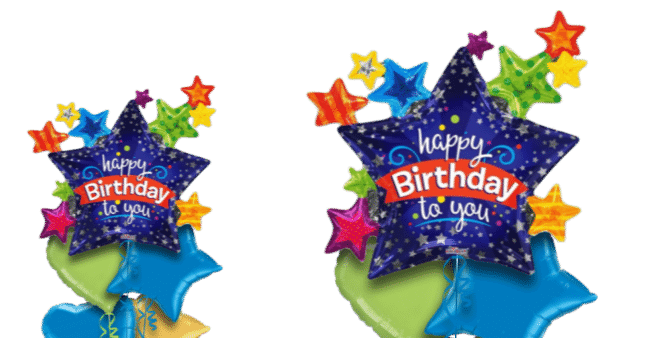 Birthday Star Cluster Balloon