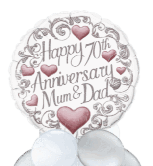 Happy 70th Anniversary Mum & Dad Balloon
