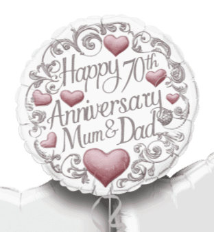 Happy 70th Anniversary Mum & Dad Balloon